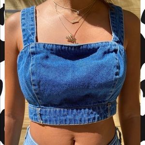 Denim crop top